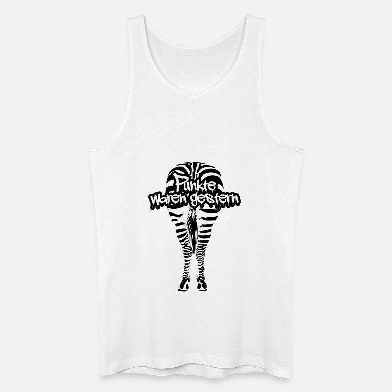 Zebrabi - Männer Bio Tank Top - Weiß