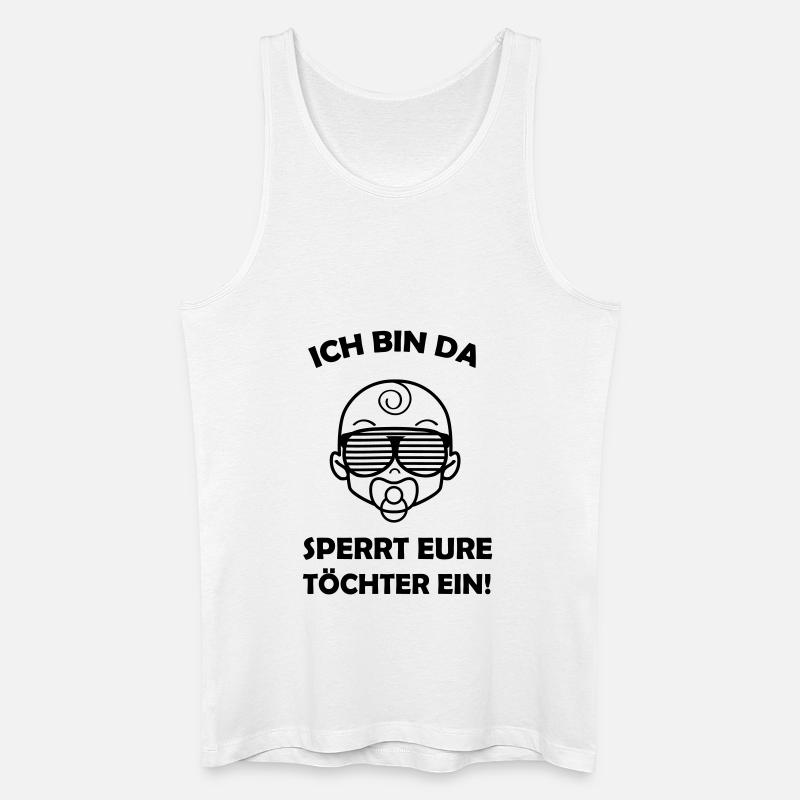 boss_baby_ich_bin_da_001 - Männer Bio Tank Top - Weiß