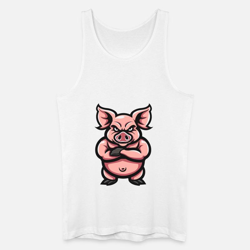 pig - Männer Bio Tank Top - Weiß