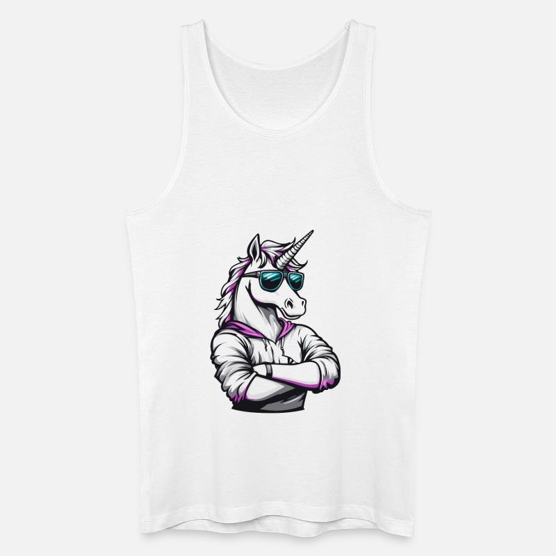 Einhorn Comic - Männer Bio Tank Top - Weiß