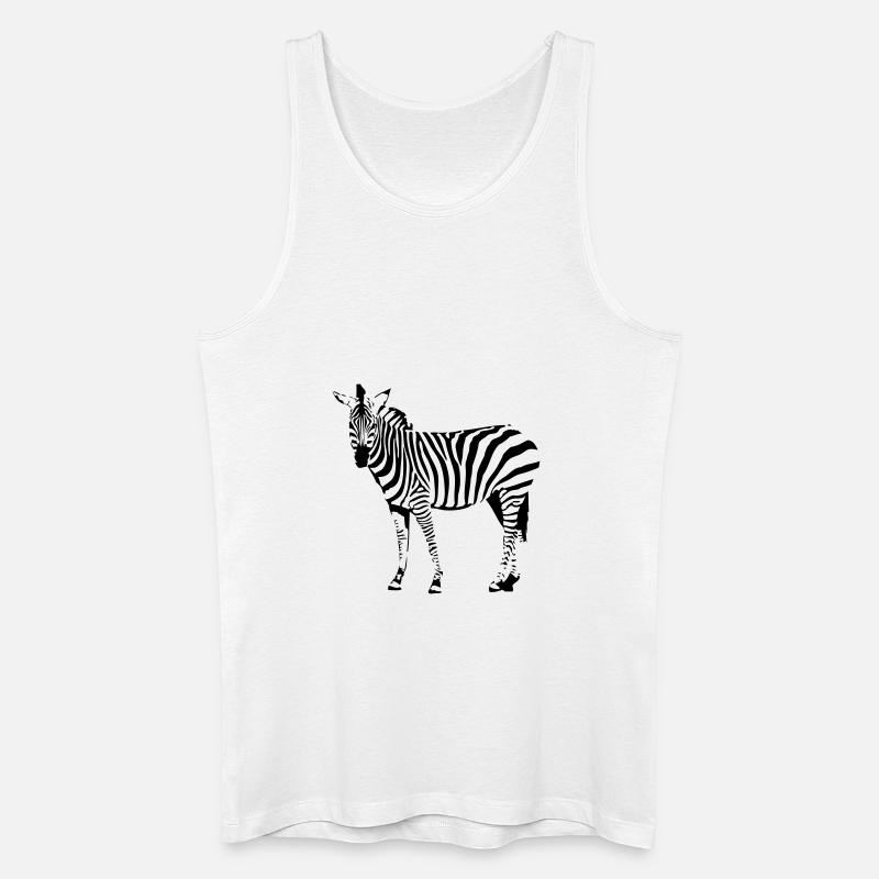 Zebra - Männer Bio Tank Top - Weiß