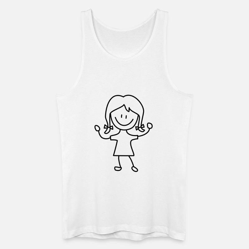 Kind Maedchen Kindergarten - Männer Bio Tank Top - Weiß