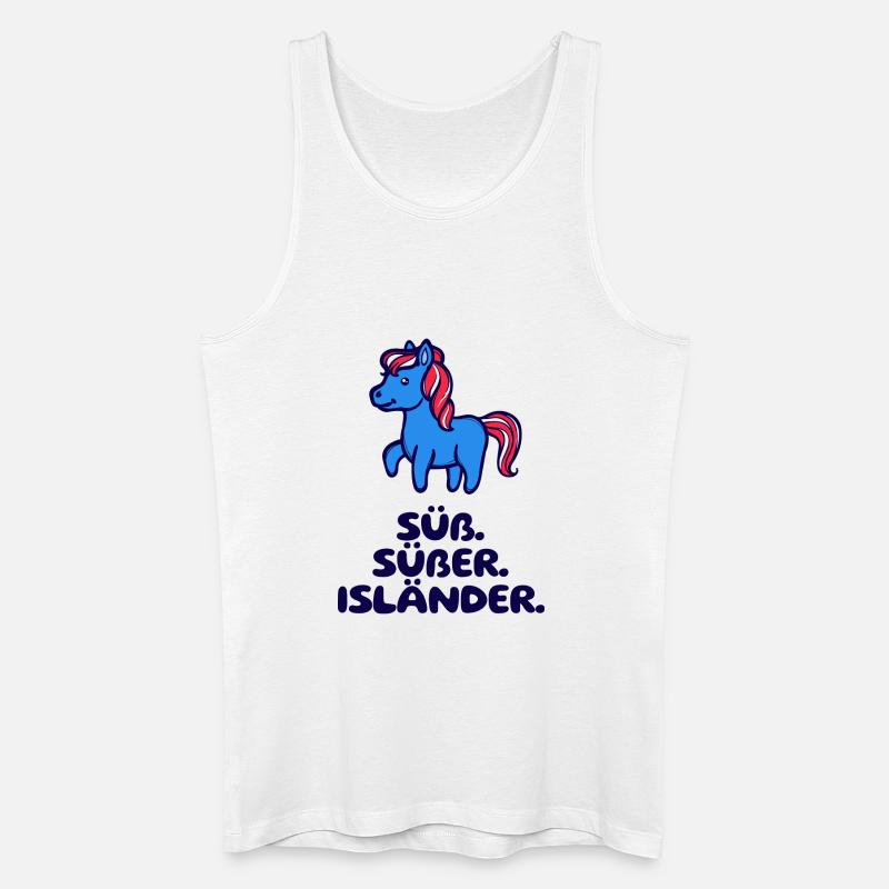 Islandponys Statement Isländer Islandpferde Pony - Männer Bio Tank Top - Weiß