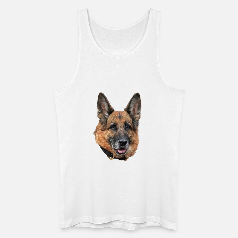 Schäferhund - Männer Bio Tank Top - Weiß