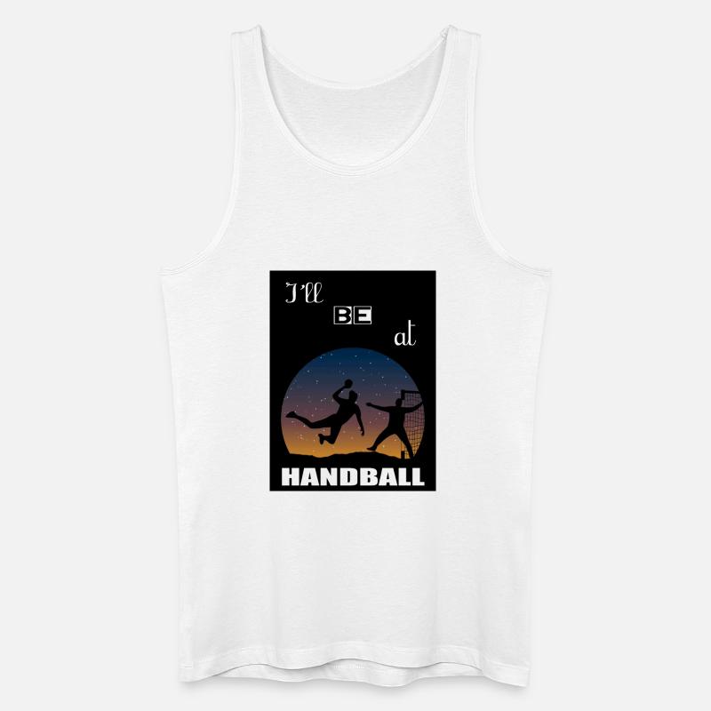 Ich werde bei Handball sein - Männer Bio Tank Top - Weiß