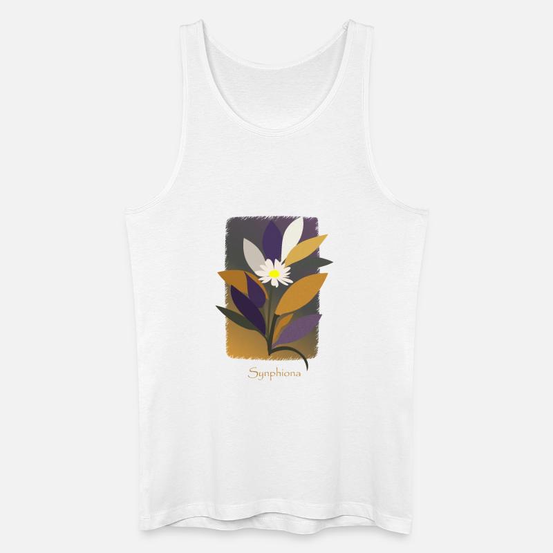 Warm gefärbte Synphonia-Blume - Männer Bio Tank Top - Weiß