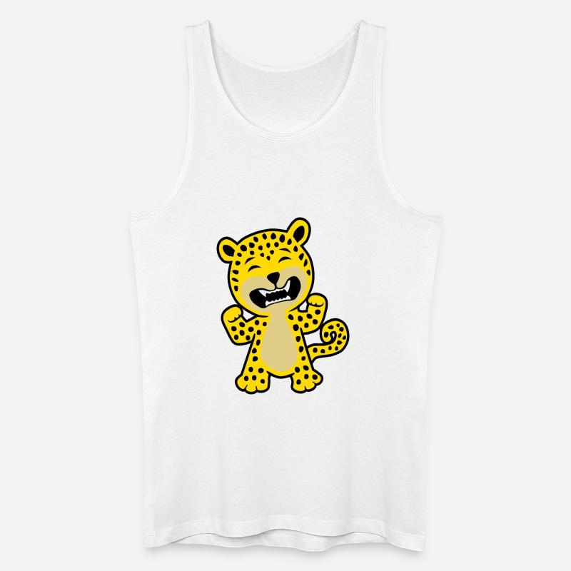 Leopard Grrrr - Männer Bio Tank Top - Weiß
