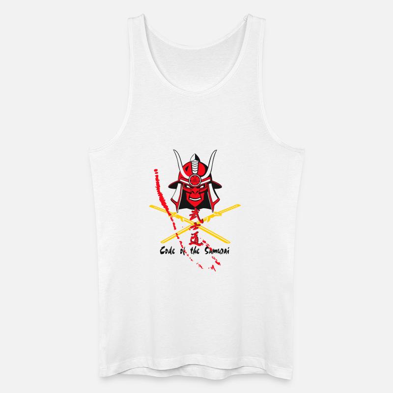 Code Samurai Krieger: Klingen-Design - Männer Bio Tank Top - Weiß