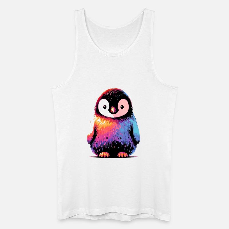 Pinguin - Männer Bio Tank Top - Weiß