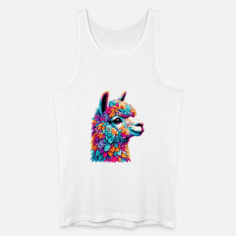 Alpaka - Männer Bio Tank Top - Weiß