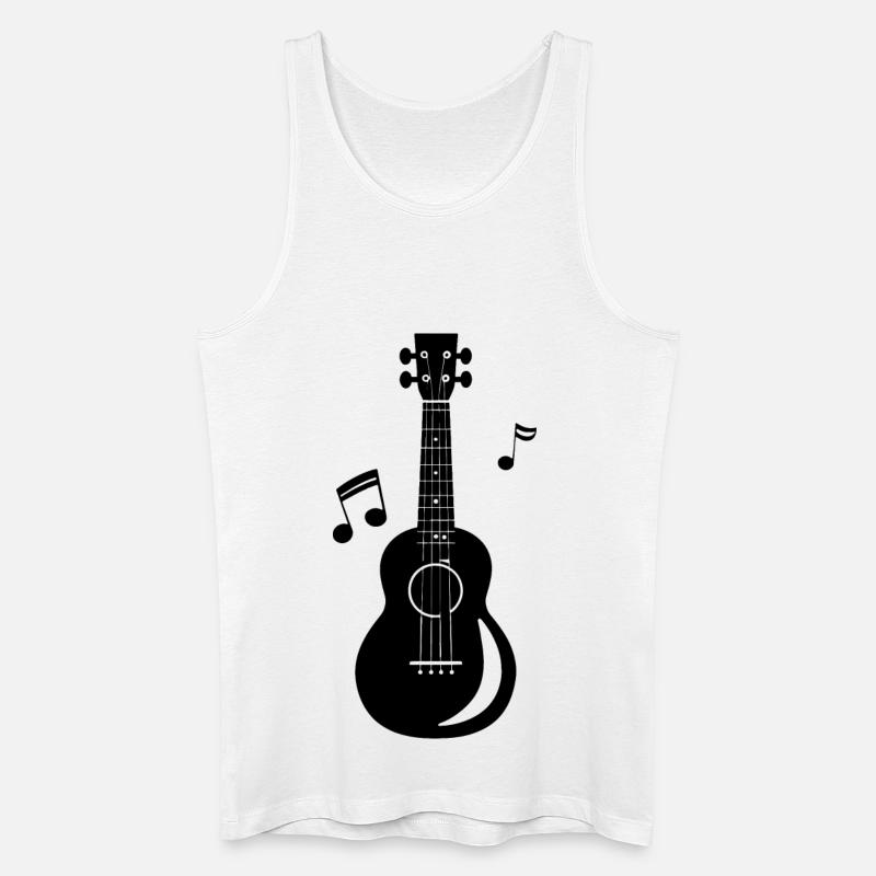 Ukulele - Männer Bio Tank Top - Weiß