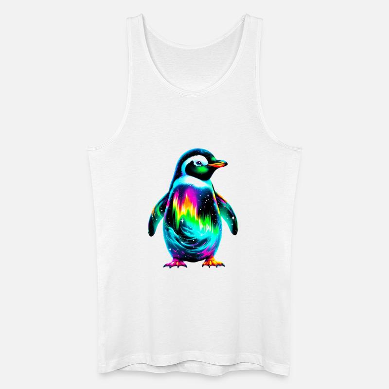 Pinguin - Männer Bio Tank Top - Weiß
