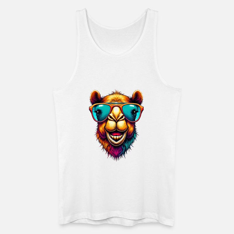 Kamel - Männer Bio Tank Top - Weiß