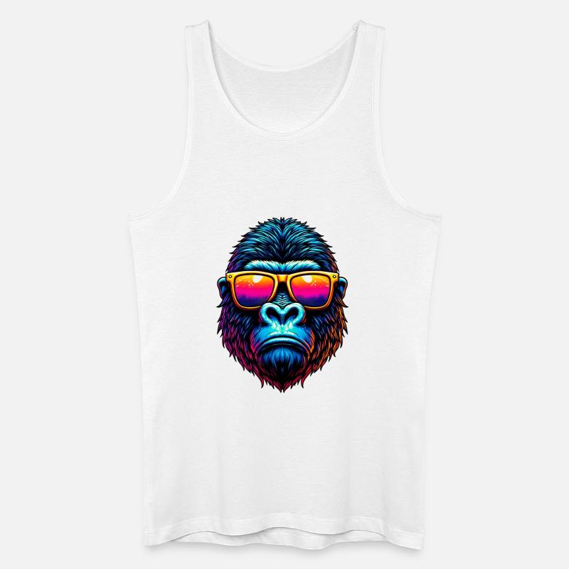 Gorilla - Männer Bio Tank Top - Weiß