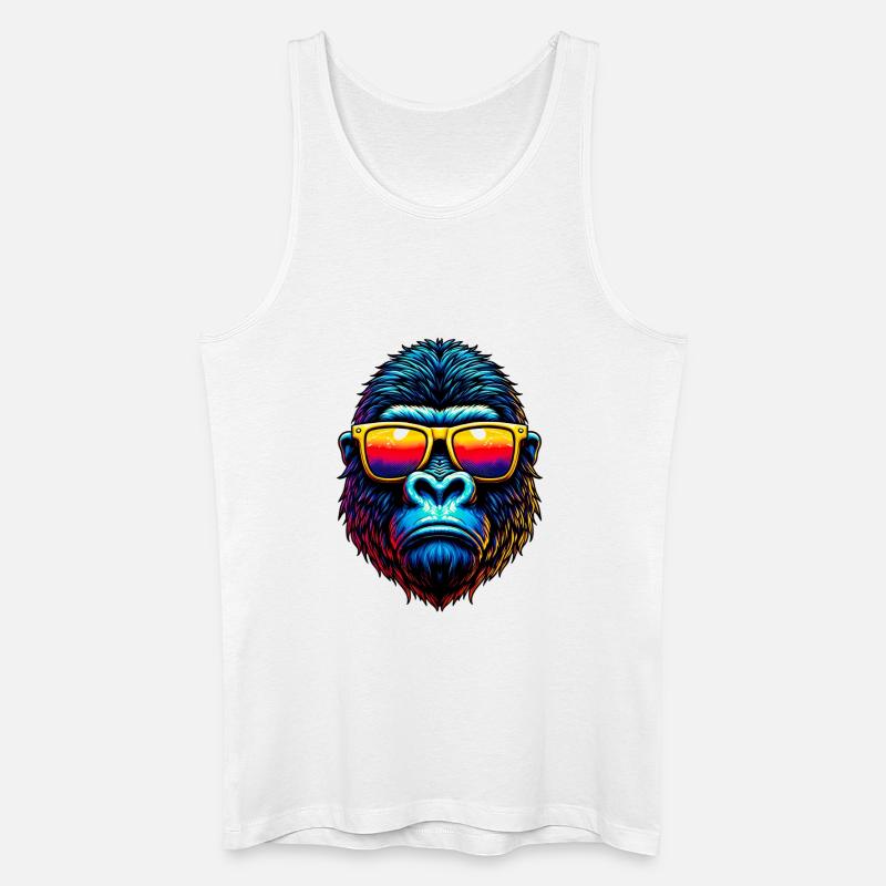 Gorilla - Männer Bio Tank Top - Weiß
