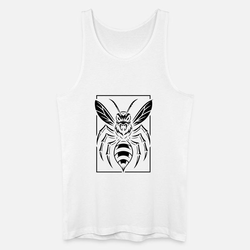 Stilisierte Wespe - Männer Bio Tank Top - Weiß
