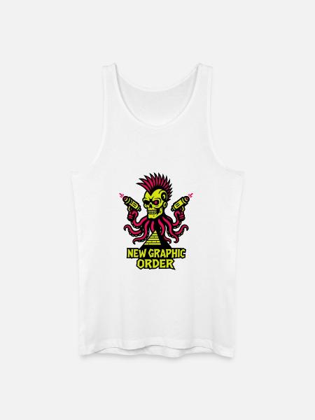 ONG Skull Punk - Débardeur bio Homme - blanc