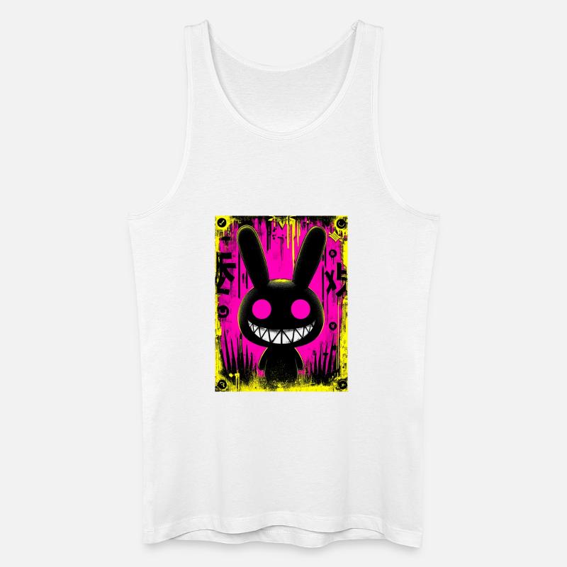 Electro Black Rabbit - Männer Bio Tank Top - Weiß
