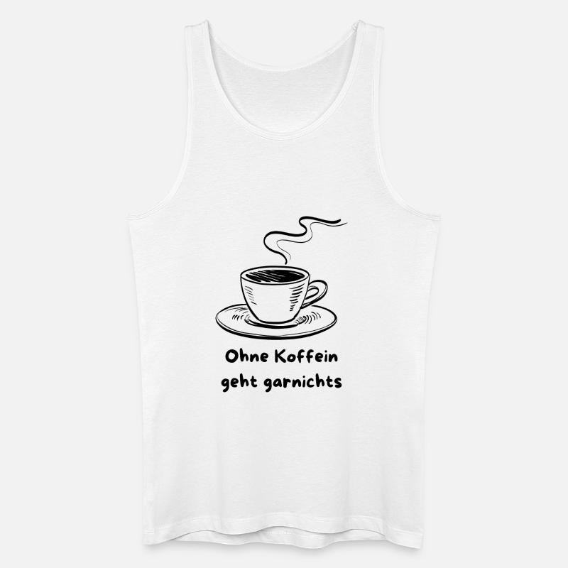 Kaffeetasse mit Koffeinspruch Design - Männer Bio Tank Top - Weiß