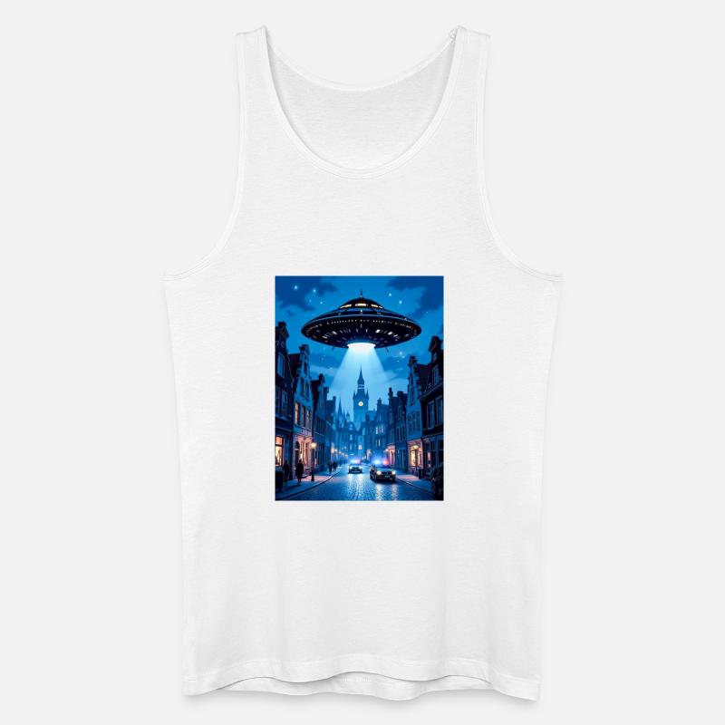 Belgische Welle – UFOs am Himmel - Männer Bio Tank Top - Weiß