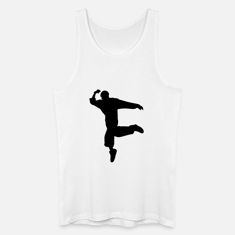 B-Boy Silhouette – Breakdance Move - Männer Bio Tank Top - Weiß