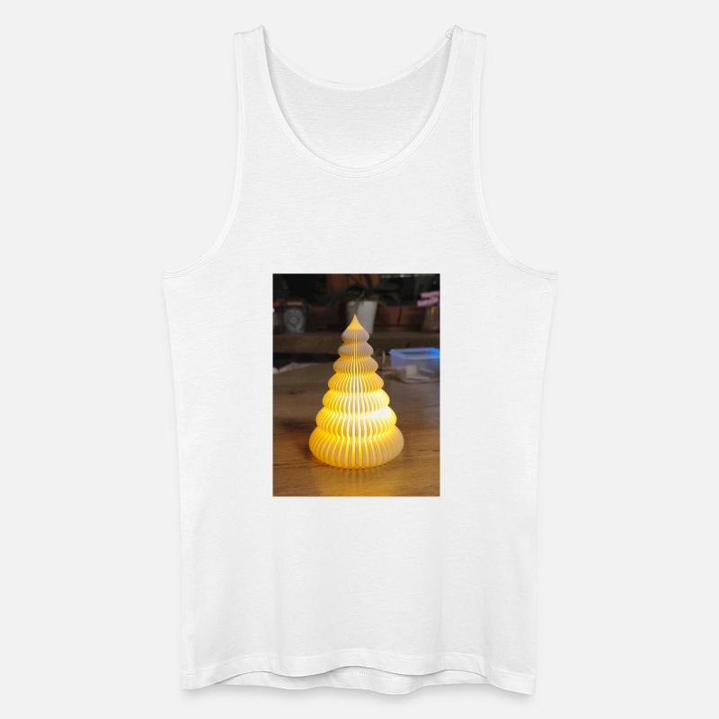 Gelbe Papierlampe in Stufenform - Männer Bio Tank Top - Weiß