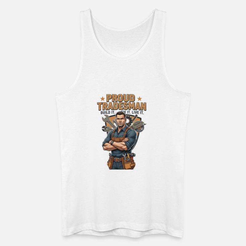 Stolzer Handwerker Motiv Handwerks Beruf - Männer Bio Tank Top - Weiß