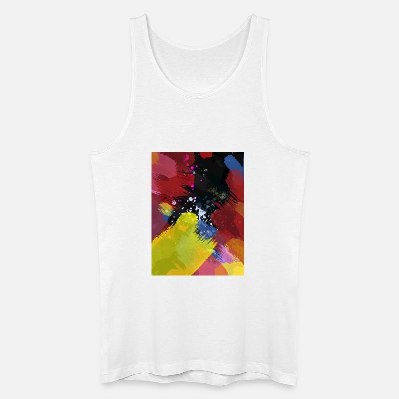 Farbexplosion Abstrakte Farbflächen - Männer Bio Tank Top - Weiß