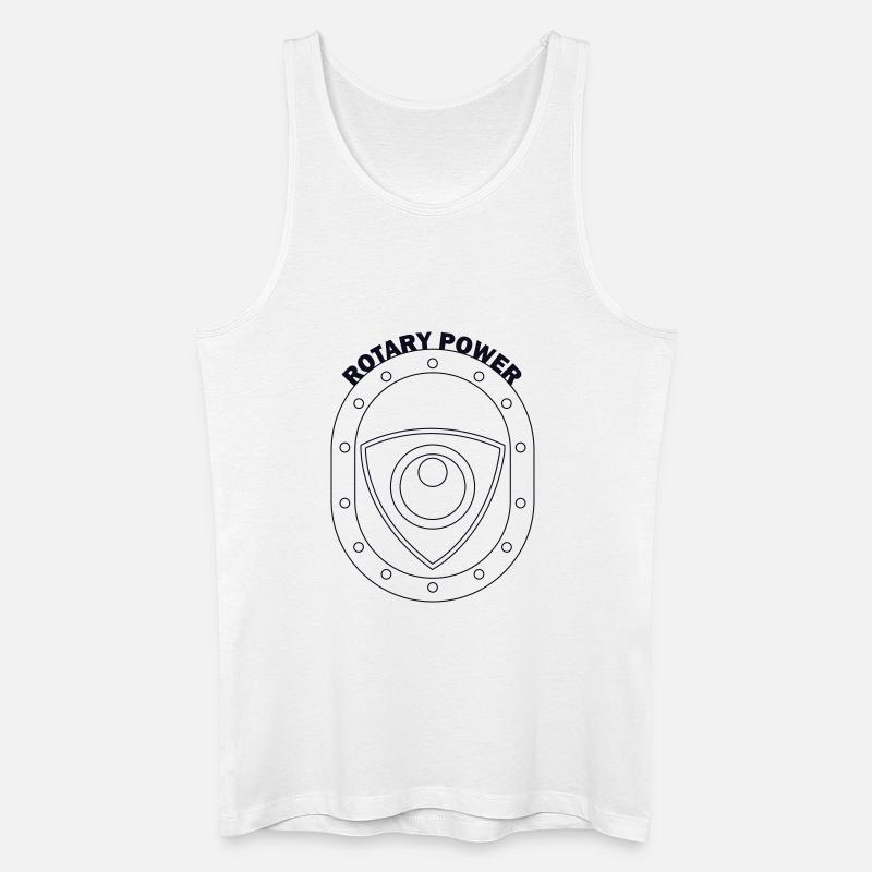 Rotatorisches Kraftschild-Emblem - Männer Bio Tank Top - Weiß