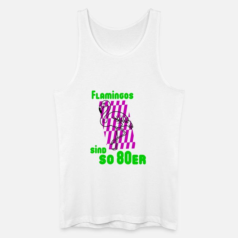 Flamingos 80er - Männer Bio Tank Top - Weiß