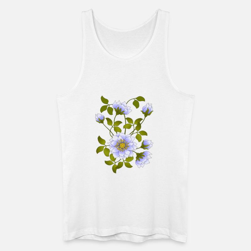 Blumen - Männer Bio Tank Top - Weiß