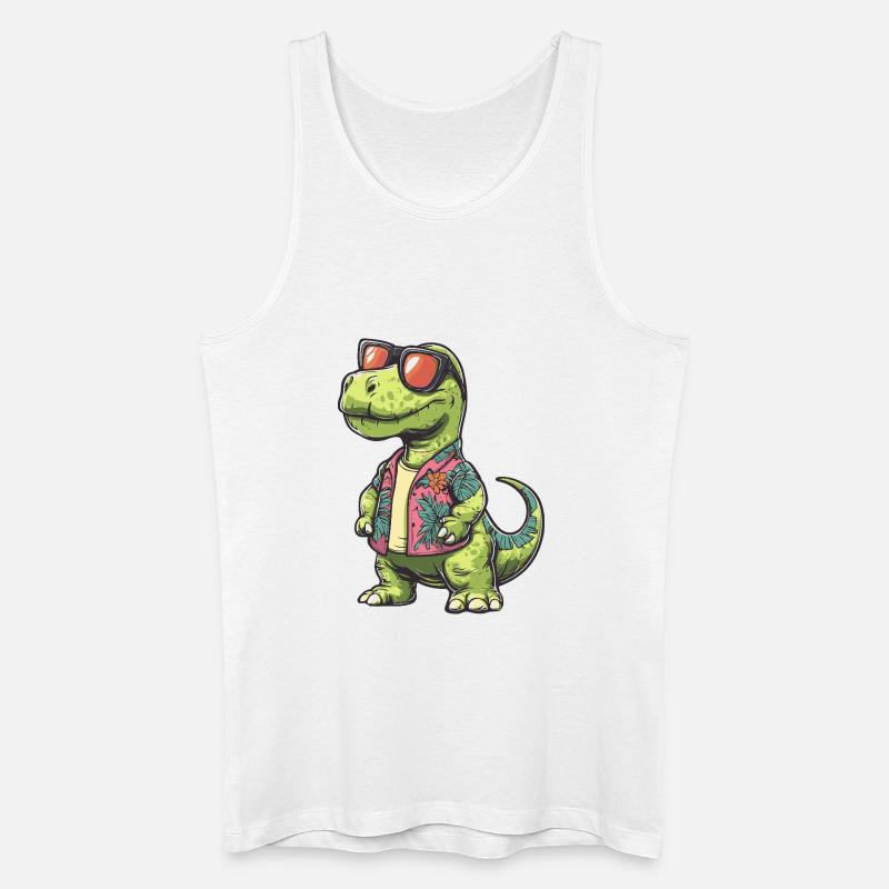 Dinosaurier brontosaurus Comic Urlaub - Männer Bio Tank Top - Weiß