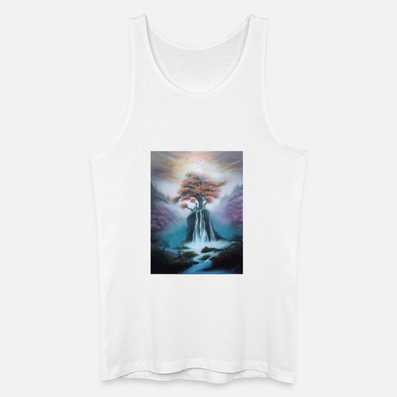 Traumlandschaft - Männer Bio Tank Top - Weiß