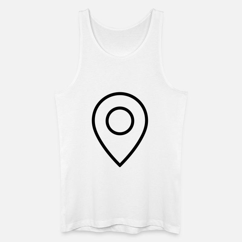 localisation - Débardeur bio Homme - blanc