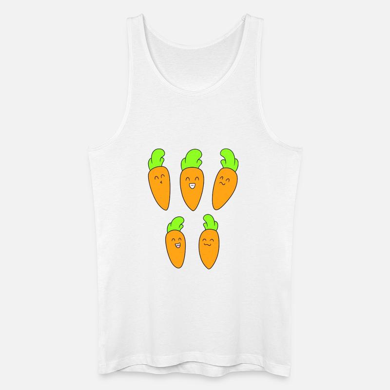 Süßes Karottengesicht - Männer Bio Tank Top - Weiß