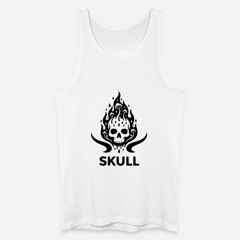 Schädel - Männer Bio Tank Top - Weiß