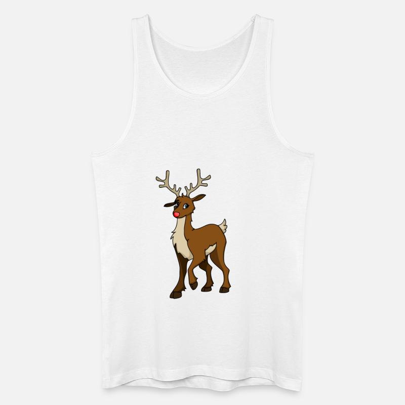 Rudolph - Männer Bio Tank Top - Weiß