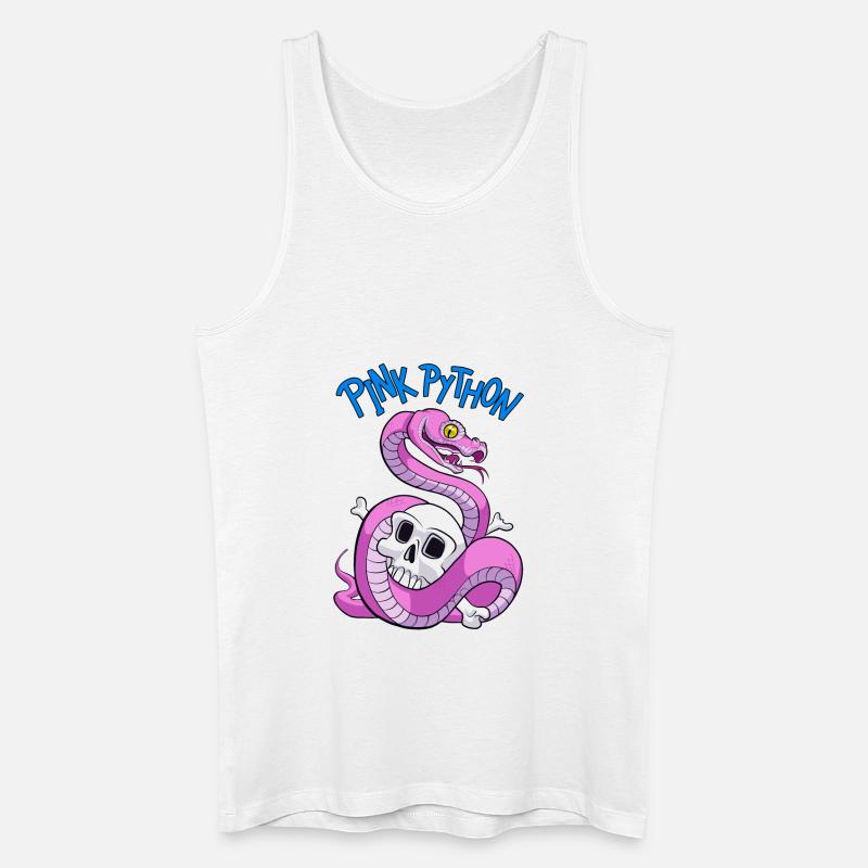Pink Python (Blue) - Débardeur bio Homme - blanc