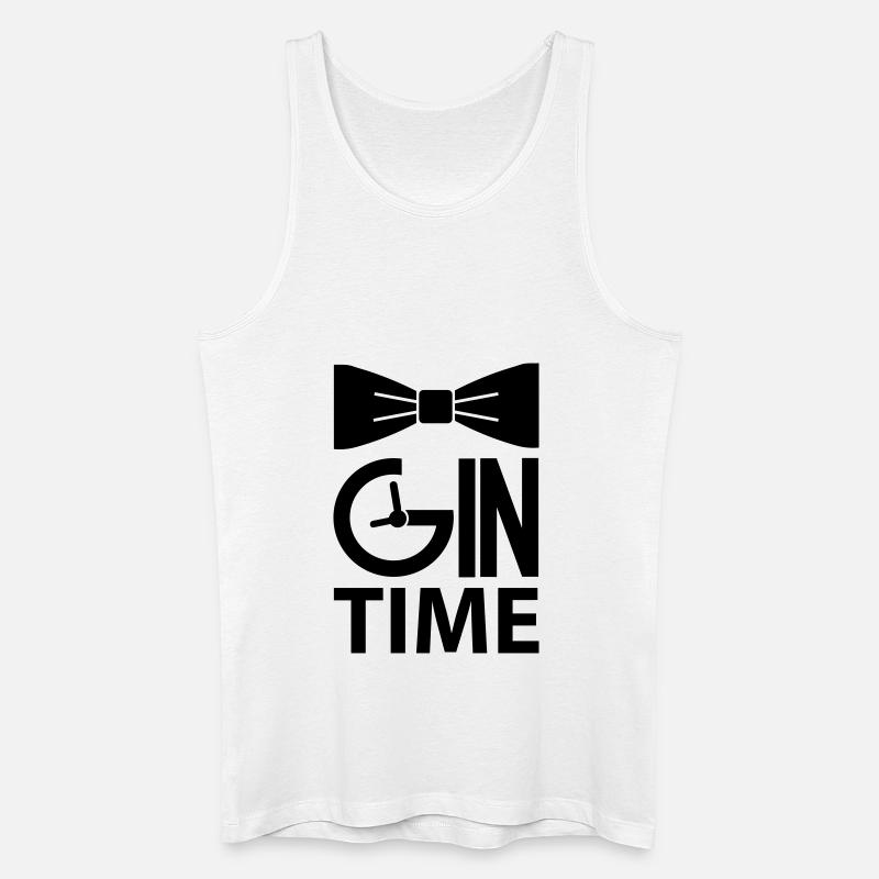 Gin Time - Männer Bio Tank Top - Weiß