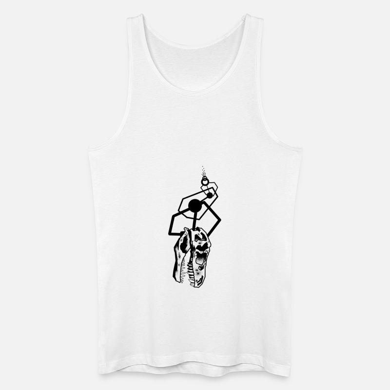 t-rex - Männer Bio Tank Top - Weiß