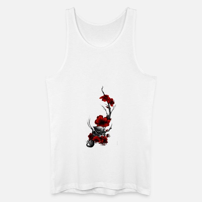 Eule - Männer Bio Tank Top - Weiß
