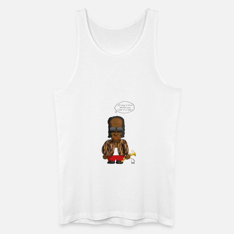 Miles Davis - Männer Bio Tank Top - Weiß