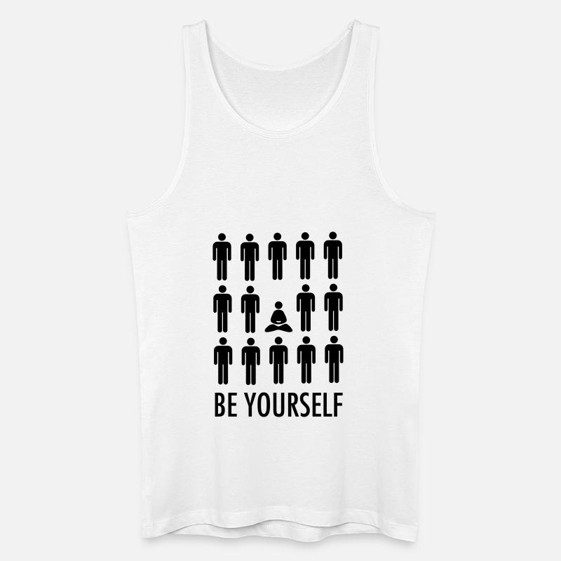 Be Yourself (Meditation) - Männer Bio Tank Top - Weiß