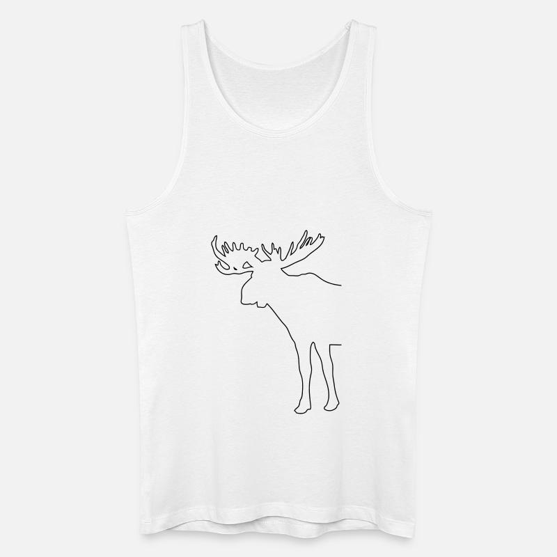 Elch - Moose - Männer Bio Tank Top - Weiß