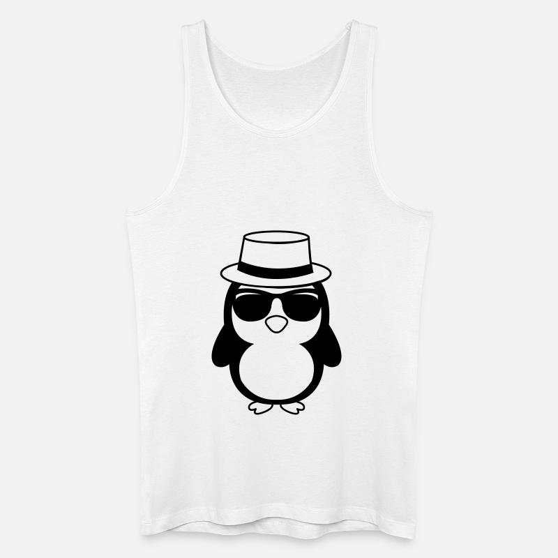 cool_pinguin_01 - Männer Bio Tank Top - Weiß