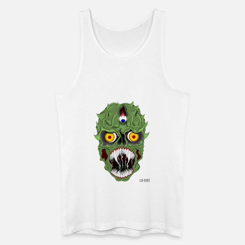 Zombie alien - Männer Bio Tank Top - Weiß