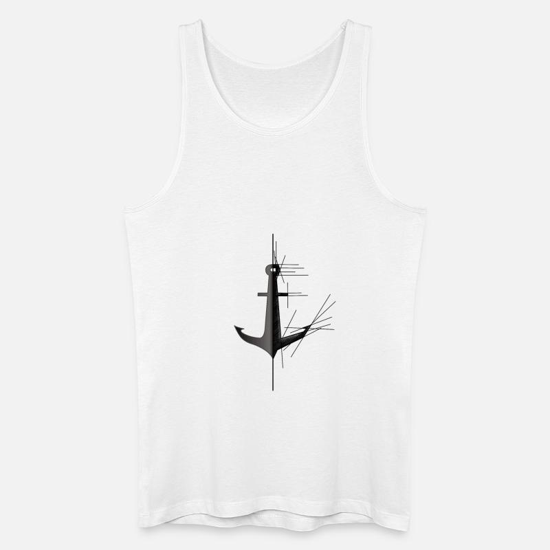 Anker - Männer Bio Tank Top - Weiß