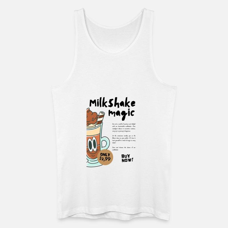 Milkshake Magic - Männer Bio Tank Top - Weiß