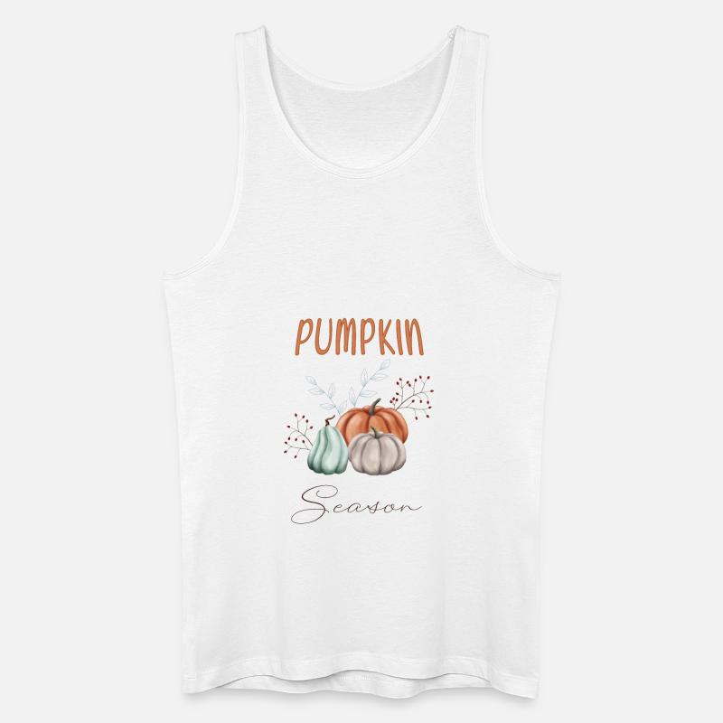 Herbstliche Kürbissaison - Männer Bio Tank Top - Weiß