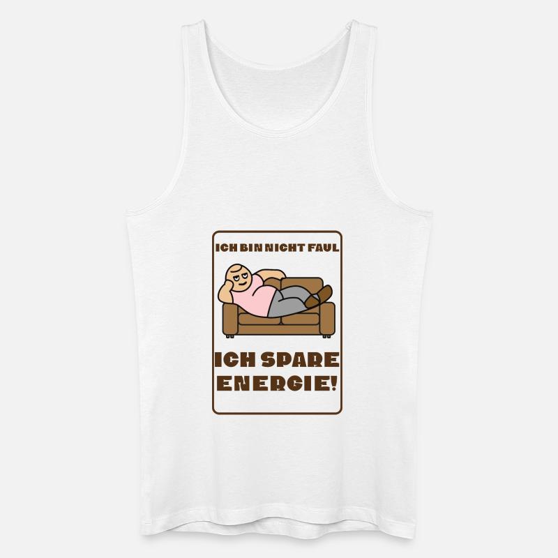 Design "Lazy Genius" - Männer Bio Tank Top - Weiß
